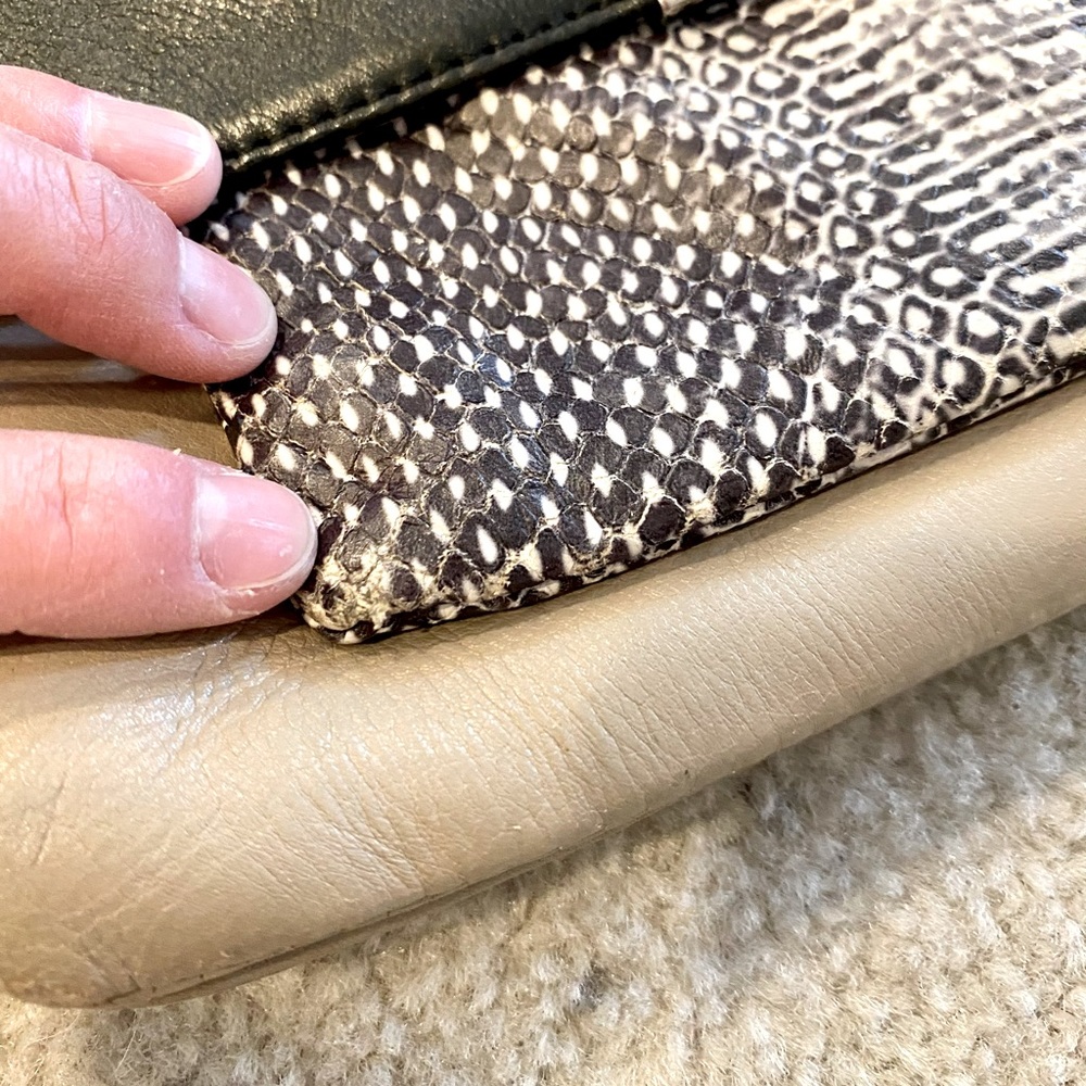 Halogen snakeskin envelope clutch - Picture 4 of 4
